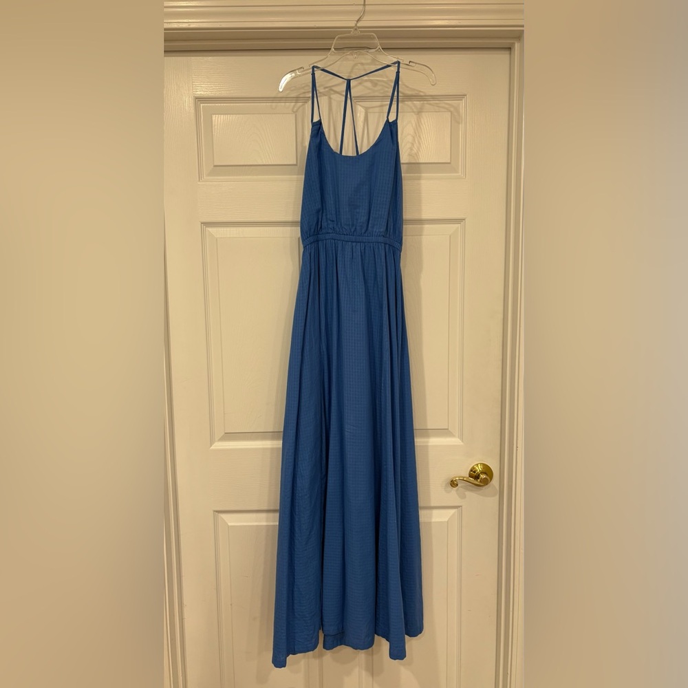 Able Blue Strappy Maxi Dress
